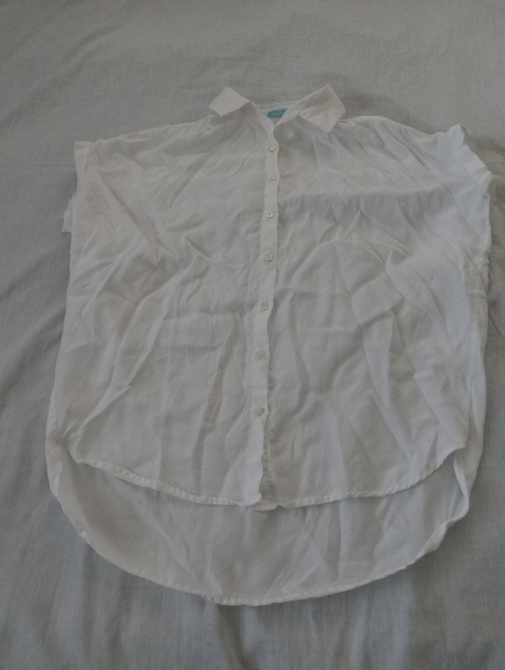 J. McLaughlin White Collared Button Down Shirt